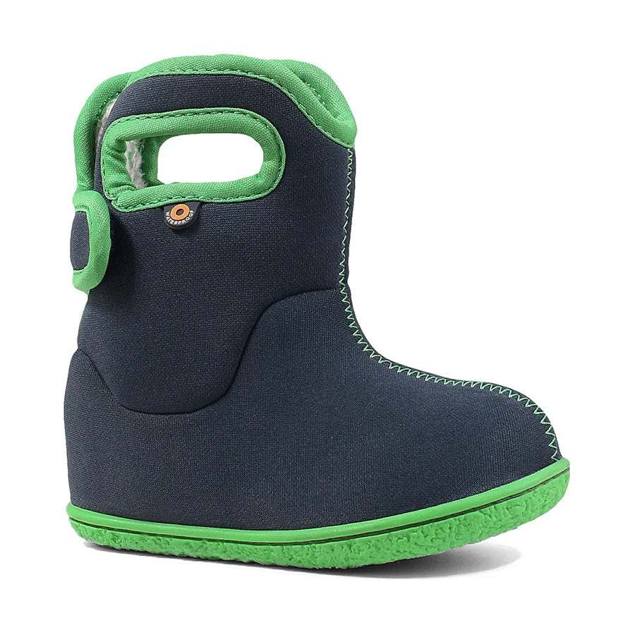 Baby Bogs Solid | Navy/Green Kids 7 Baby Bogs Solid | Navy/Green Kids