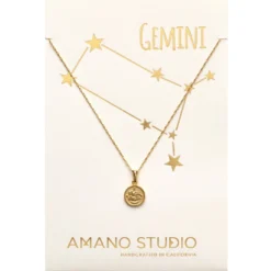 Amano Studio Tiny Zodiac Medallion Gemini