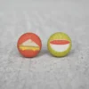 Jewelry Rachel O's - Grilled Cheese And Tomato Soup Fabric Button Earrings