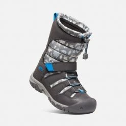 Keen Kids' Winterport NEO Boot | Steel Grey/Brilliant Blue