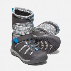 Keen Kids' Winterport NEO Boot | Steel Grey/Brilliant Blue