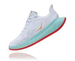 Hoka One One Men's Carbon X 2 | White/Blazing Orange