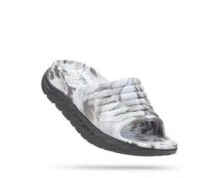 Hoka One One Men Ora Recovery Slide Swirl | Lunar Rock/Sharkskin