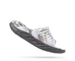Hoka One One Men Ora Recovery Slide Swirl | Lunar Rock/Sharkskin