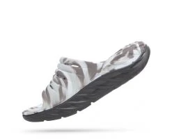 Hoka One One Men Ora Recovery Slide Swirl | Lunar Rock/Sharkskin