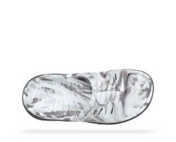 Hoka One One Men Ora Recovery Slide Swirl | Lunar Rock/Sharkskin