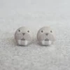 Jewelry Rachel O's - Walrus Fabric Button Earrings