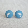 Rachel O's - Narwhal Fabric Button Earrings