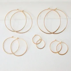 Linda Trent Jewelry Small Classic Round Hoops | Gold