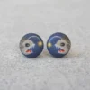 Jewelry Rachel O's - Anglerfish Fabric Button Earrings