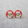 Rachel O's - Lucky Cat Fabric Button Earrings Jewelry