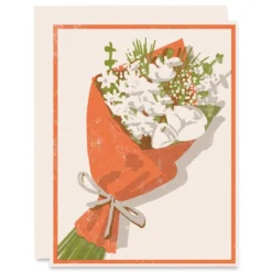 Heartell Press Brown Paper Bouquet Everyday Inspiration Card