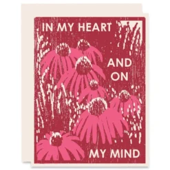 Heartell Press Coneflowers On My Mind Friendship Card