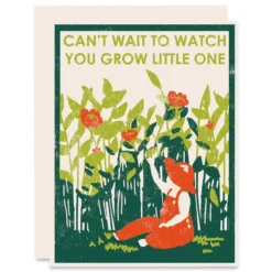Heartell Press Watch You Grow New Baby Card Greeting Cards