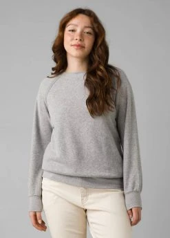 Prana Tops Women's Cozy Up Sweatshirt | Heather Grey