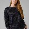 Prana Women's Cozy Up Sweatshirt | Nautical Camo Tops 1 Prana Women's Cozy Up Sweatshirt | Nautical Camo Tops