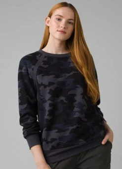 Prana Women's Cozy Up Sweatshirt | Nautical Camo Tops