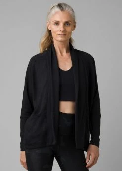 Prana Tops Women's Sunrise Wrap | Solid Black