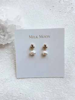 Accessories & Sundries Milk Moon - Pearl Dot Studs