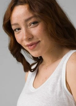Prana Tops Women's Cozy Up Tank | White 8 Prana Tops Women's Cozy Up Tank | White