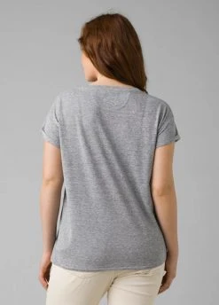 Prana Women's Cozy Up Tee | Heather Grey Tops