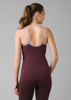 Prana Tops Women's Sopra Seamless Bra Tank | Rich Cocoa