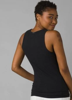 Prana Tops Women's Foundation Rib Tank | Black Heather