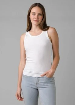 Prana Tops Women's Foundation Rib Tank | White
