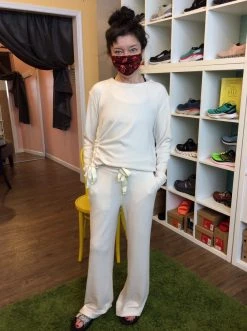 Thrive Societe Wide Leg Lounge Pant | Creme Brulee