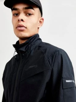 Craft Men's Pro Hydro Cargo Running Jacket | Black Outerwear