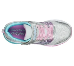 Skechers Youth S Lights | Silver/Lavender Kids