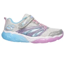 Skechers Youth S Lights | Silver/Lavender Kids