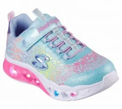 Skechers Kids' Flutter Heart Lights | Turquoise/Multi