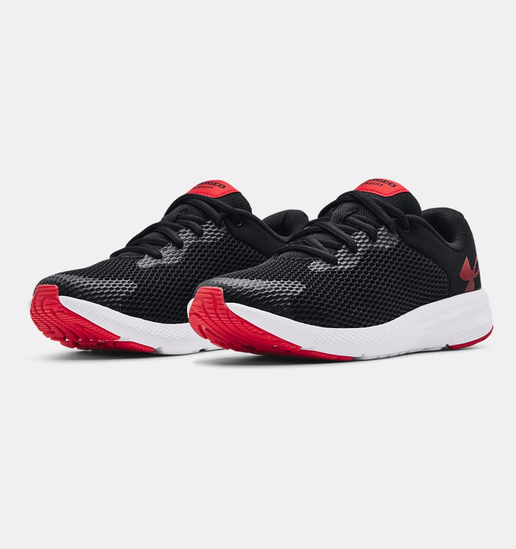 Under Armour Youth Charged Pursuit 2 | Black/White/Red 6 Under Armour Youth Charged Pursuit 2 | Black/White/Red
