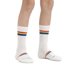 Darn Tough Socks Kids Crew | Prism White