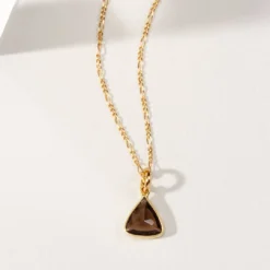 Luna Norte Smoky Quartz Bermuda Triangle Necklace