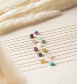 Emery And Opal Accessories & Sundries Raw Terra Gemstone Necklace | Sapphire On Gold