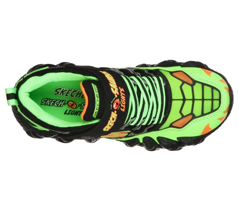 Skechers Kids' Skech-O-Saurus Lights | Black/Lime 4 Skechers Kids' Skech-O-Saurus Lights | Black/Lime
