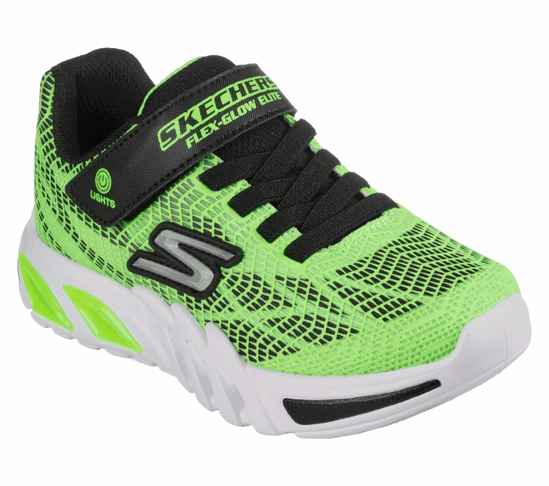 Skechers Kids' Flex-Glow Elite | Lime/Black 3 Skechers Kids' Flex-Glow Elite | Lime/Black