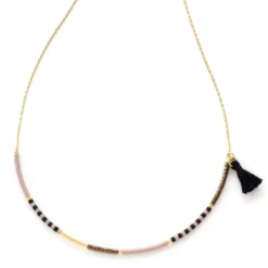 Amano Studio Japanese Seed Bead Necklaces Chocolate