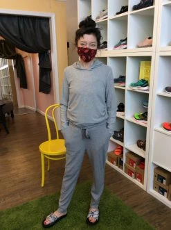 Thrive Societe Rib Knit Harem Pant | Heather Grey