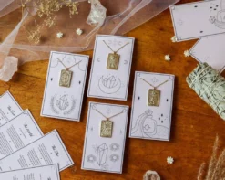 Emery And Opal Tarot Card Necklace | Sun