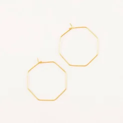 Altiplano Small Hex Hoops | Gold Accessories & Sundries