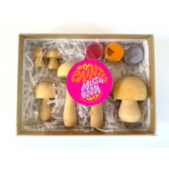 Bramble Workshop DIY Painted Mushroom Kit | Bright Pink