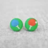 Rachel O's - Table Tennis Fabric Button Earrings