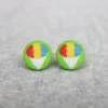 Rachel O's - Snow Cone Fabric Button Earrings Jewelry