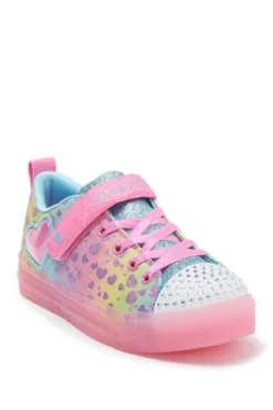 Skechers Toddler Shuffle Lites | Pink Multi Kids