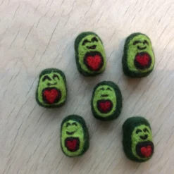 Homebaked Oak Park Locally Made Products Tiny Hand-Felted Avocado Valentines