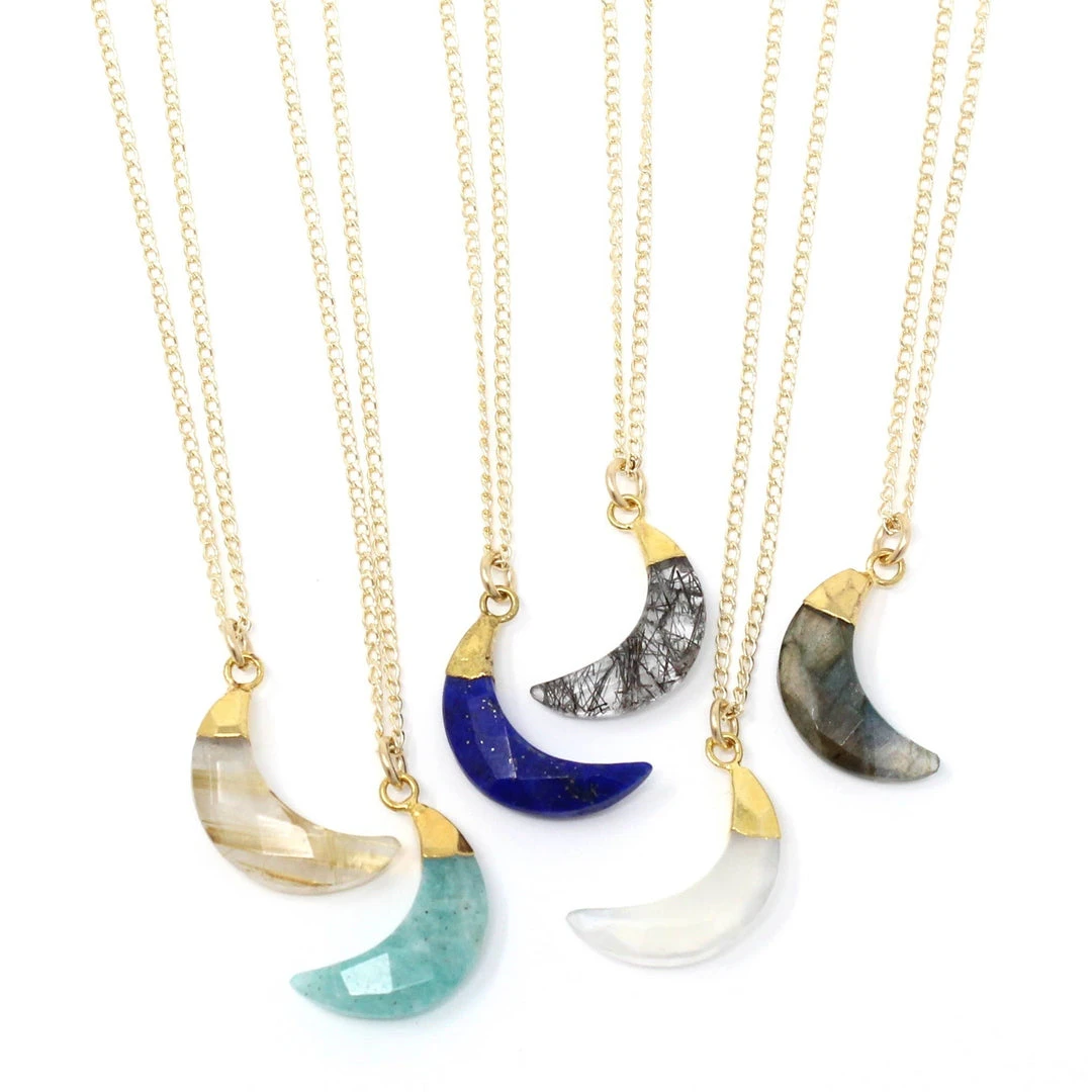 Crafts & Love Accessories & Sundries Labradorite Moon Necklace 3 Crafts & Love Accessories & Sundries Labradorite Moon Necklace