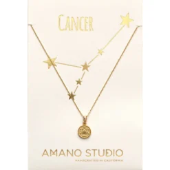 Amano Studio Tiny Zodiac Medallion Cancer